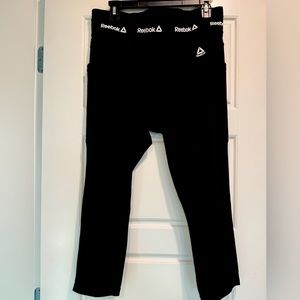 Reebok Crop Workout Leggings 21" Inseam Womens XL Gym Strength Training Running